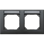 Merten M-PLAN-Rahmen, 2fach beschriftbar, waagerechte Montage, anthrazit 