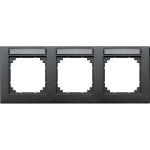 Merten M-PLAN-Rahmen, 3fach beschriftbar, waagerechte Montage, anthrazit 