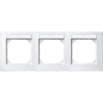 Merten M-PLAN-Rahmen, 3fach beschriftbar, waagerechte Montage, polarweiß 
