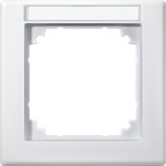 Merten M-SMART-Rahmen, 1fach mit Beschriftungsträger, polarweiß 