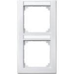 Merten M-SMART-Rahmen, 2fach mit Beschriftungsträger, senkrechte Montage, polarweiß 