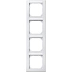 Merten M-SMART-Rahmen, 4fach mit Beschriftungsträger, senkrechte Montage, polarweiß 