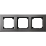 Merten M-PLAN-Metallrahmen, 3fach, Rhodiumgrau 