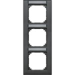 Merten M-PLAN-Rahmen, 3fach beschriftbar, senkrechte Montage, anthrazit 
