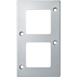 Merten Rahmen, 2fach, mattsilber, PANZER 