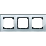 Merten M-PLAN-Echtglasrahmen, 3fach, Diamantsilber 