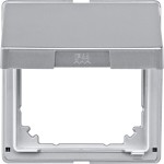 Merten Zwischenring mit Klappdeckel, aluminium, AQUADESIGN 