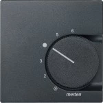 Merten Zentralplatte für Raumtemperaturregler-Einsatz mit Wechselkontakt, anthrazit, System M 
