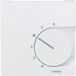 Merten Zentralplatte für Raumtemperaturregler-Einsatz mit Wechselkontakt, polarweiß, System M 