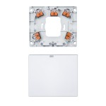 Merten Herdanschluss- und Geräteanschlussdose AP mit 2 Ausgängen und Steckklemmen, polarweiß 