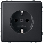 Merten SCHUKO-Steckdose, erhöhter Berührungsschutz, Steckklemmen, anthrazit, AQUADESIGN 