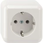 Merten SCHUKO-Steckdose, Steckklemmen, polarweiß, AUFPUTZ 