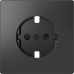 Merten Zentralplatte für SCHUKO-Steckdosen-Einsatz, Berührungsschutz, Anthrazit,System Design 