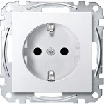 Merten SCHUKO-Steckdose, erhöhter Berührungsschutz, Schraub-Liftklemmen, polarweiß, System M 