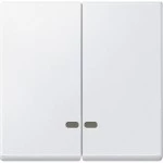 Merten Doppelwippe mit Kontrollfenster, polarweiß, System M 