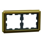 Merten D-Antik Metallrahmen, 2-fach, 24k gold 