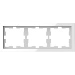 Merten D-Life Glas Rahmen, 3fach, Kristallweiß 