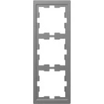 Merten D-Life Rahmen, 3fach, Edelstahl 