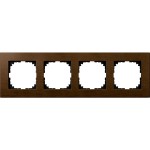Merten Holzrahmen, 4fach, Walnuss, M-PLAN 