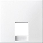 Merten Zentralplatte für Telefonsteckdosen-Einsatz RJ11/RJ12, polarweiß, System M 