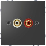 Merten Steckdose für Audio Anschluss, Anthrazit, System Design 