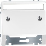 Merten Schrägauslass mit Schriftfeld, Lotosweiß, System Design 