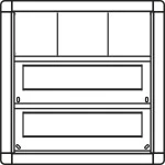 Ritto 1885130 Briefkastenrahmen 2 Wohnungen titan 