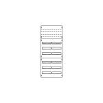 Striebel & John 2CPX037678R9999 Reiheneinbaugeräte-Modul, Reihenabstand 125mm, 8RE/BH4, 2FB 