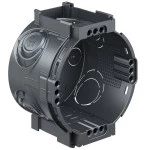 KAISER 1055-05 Unterputz Gerätedose aus Kunststoff mit 4x3 Schraubdomen, Schutzart IP20, flammwidrig, halogenfrei, VPE=25 Stück 