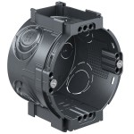 KAISER 1056-05 Unterputz Gerätedose aus Kunststoff mit 4x3 Schraubdomen und Geräteschrauben, Schutzart IP20, halogenfrei 