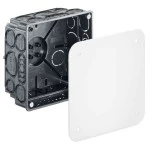 Kaiser 1095-01 Unterputz Verbindungskasten 107 x 107 x 57 mm halogenfrei mit Deckel mit Geräteschrauben 