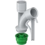 Kaiser 1202-04 Betonbau Wand- und Deckenkrümmer 30° für M20 Rohre mit Putzhaut 2-teilig 70 x 30 x 77 mm 