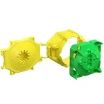 Kaiser 1248-01 Betonbau B1 Wandleuchten-Anschlussdose 2-teilig Auslassöffnung Ø 35 mm Tiefe 59 mm mit Prefix ® Flügel-Aufnahm 