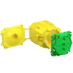 Kaiser 1260-01 Betonbau B¹ Großrohr-Dose 2-teilig Auslassöffnung Ø 60mm Tiefe 106 mm mit Leuchtenhaken-Aufnahme 