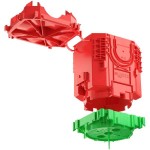 Kaiser 1260-11 Betonbau B¹ Decken-Großrohr-Dose 2-teilig Auslassöffnung Ø60mm Tiefe 110 mm mit Leuchtenhaken-Aufnahme 