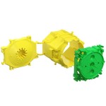 Kaiser 1265-01 Betonbau B¹ Geräte-Verbindungsdose 2-teilig Einbauöffnung Ø 60 mm Tiefe 91 mm mit Prefix® Flügel-Aufnahme 