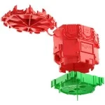 Kaiser 1265-11 Betonbau B¹ Decken-Verbindungsdose 2-teilig Auslassöffnung Ø 60 mm Tiefe 95 mm mit Leuchtenhaken-Aufnahme 