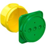 Kaiser 1276-40 Betonbau Gerätedose PERILEX® mit 2 Senkkopf-Geräteschrauben Ø 4 mm Tiefe 66 mm 