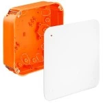 Kaiser 9196-91 Hohlwand Verbindungskasten 165 x 165 x 72 mm mit Deckel mit Geräteschrauben 