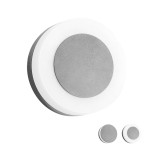 Brumberg 10030693 LED-Wandanbauleuchte IP54 230V AC 50 Hz 9W 3000K rund struktursilber, 