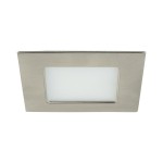 Brumberg 12128153 LED-Einbaudownlight 12V DC 5W 60° 2900K quadratisch starr nickel matt, 