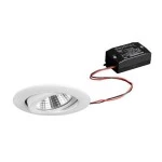 Brumberg 38363073 LED-Einbaustrahler 230V AC 50 Hz 6W 38° 3000K rund schwenkbar weiss, 