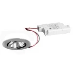 Brumberg 39363023 LED-Einbaustrahler 230V AC 50 Hz 6W 38° 3000K rund schwenkbar chrom, 