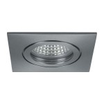 Brumberg 39376423 LED-Einbaudownlight 230V AC 50 Hz 6W 38° 3000K quadratisch starr edel 