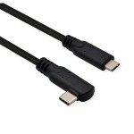 ROLINE 11.02.9075 USB 3.2 Gen 2x2 Kabel, C-C, ST/ST, 4K UHD-1, 20Gbit/s, Emark, 100W, gewinkelt, schwarz, 1 m 