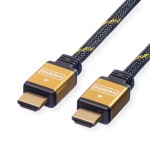 ROLINE 11.04.5504 GOLD HDMI High Speed Kabel mit Ethernet, 7,5 m 