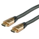 ROLINE 11.04.5805 4K PREMIUM HDMI Ultra HD Kabel mit Ethernet, ST/ST, schwarz, 7,5 m 