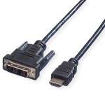 VALUE 11.99.5519 Kabel DVI (18+1) ST - HDMI ST, schwarz, 1 m 