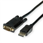 VALUE 11.99.5800 Kabel DisplayPort-VGA, DP ST - VGA ST, schwarz, 1 m 