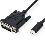 VALUE 11.99.5831 USB Typ C - DVI Adapterkabel, ST/ST, 1 m 